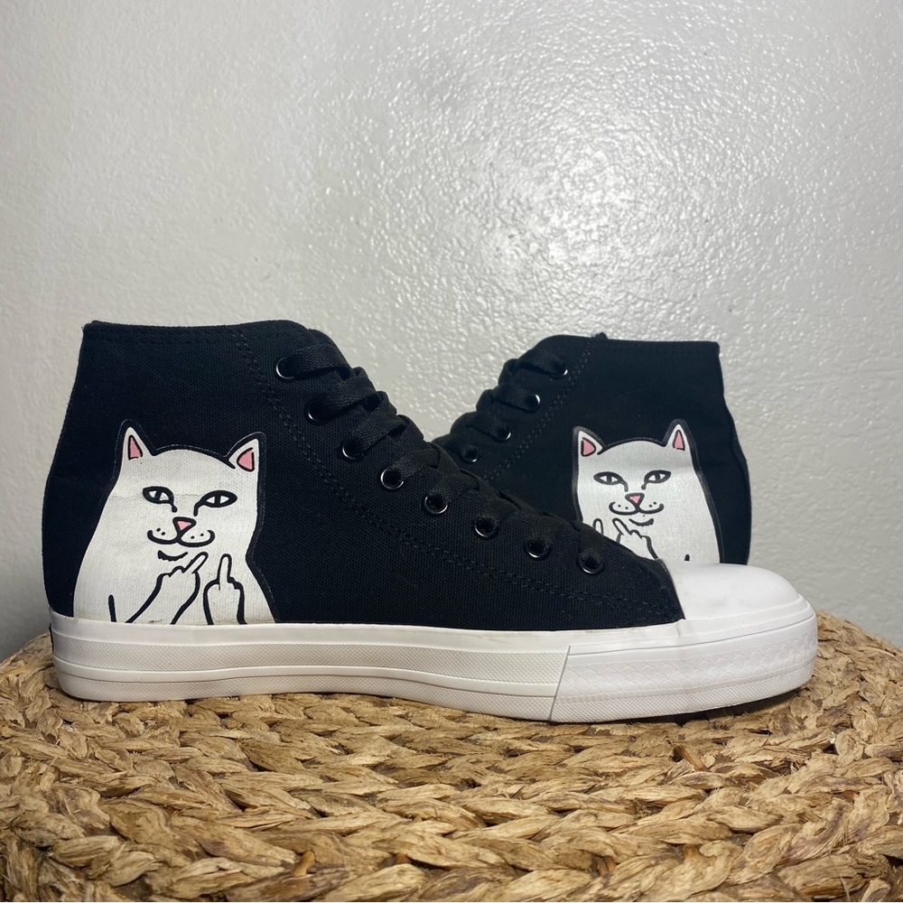 Ripndip black lace canvas sneakers white